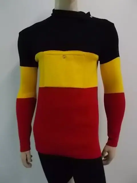 Maglia Ciclismo Vintage in Lana a Coste Manica Lunga anni 20/30