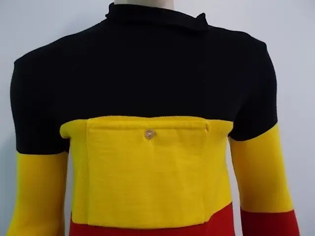 Maglia Ciclismo Vintage in Lana a Coste Manica Lunga anni 20/30 - immagine 2