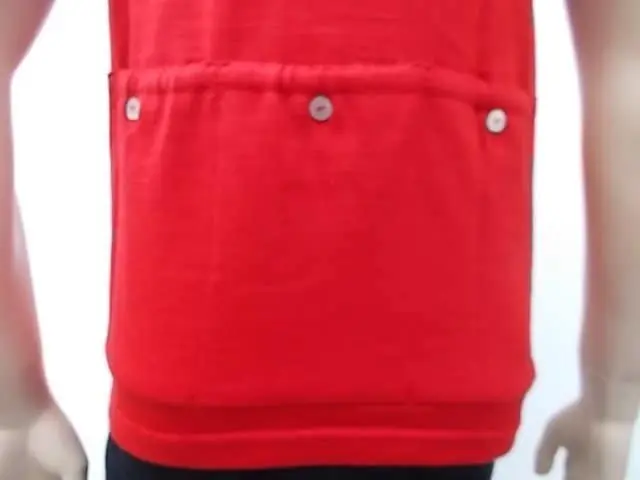 MAGLIA LANA ANNI 70' ROSSO FASCIA BLU CON RIFINITURE TRICOLORI - immagine 5