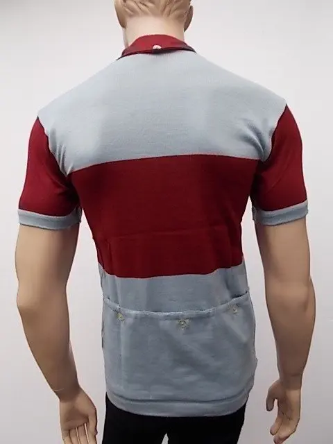 MAGLIA LANA ANNI '40/50 GRIGIA FASCIA AMARANTO - immagine 4