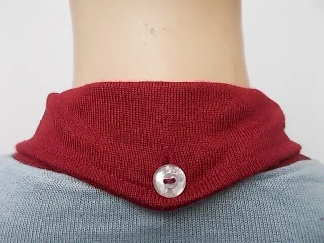 MAGLIA LANA ANNI '40/50 GRIGIA FASCIA AMARANTO - immagine 5