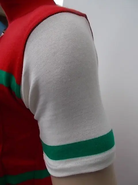 MAGLIA LANA ANNI 60' BIANCA E ROSSA RIGHE VERDI - immagine 5