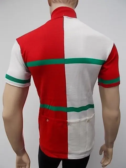 MAGLIA LANA ANNI 60' BIANCA E ROSSA RIGHE VERDI - immagine 6