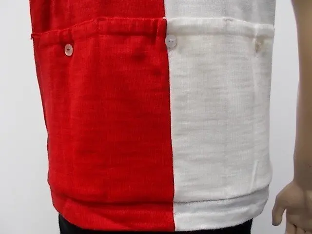 MAGLIA LANA ANNI 60' BIANCA E ROSSA RIGHE VERDI - immagine 7