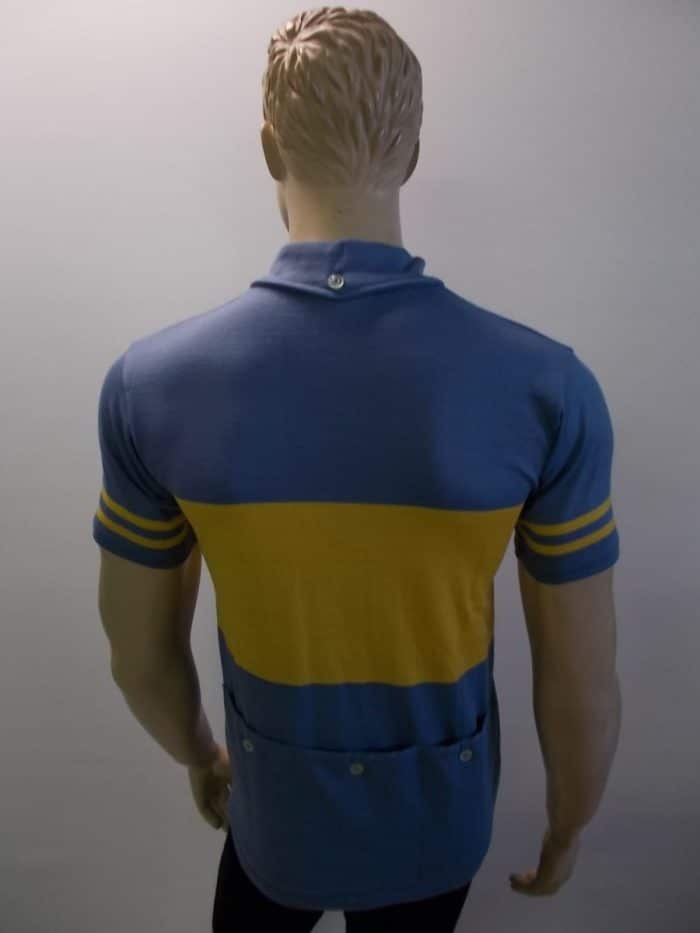 MAGLIA LANA ANNI '40/50 CELESTE FASCIA GIALLA - immagine 5