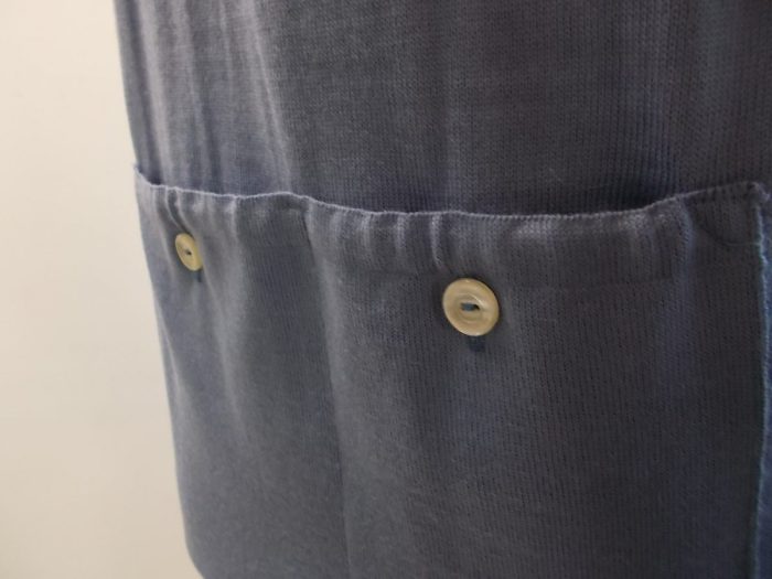 MAGLIA LANA ANNI '40/50 CELESTE FASCIA GIALLA - immagine 7