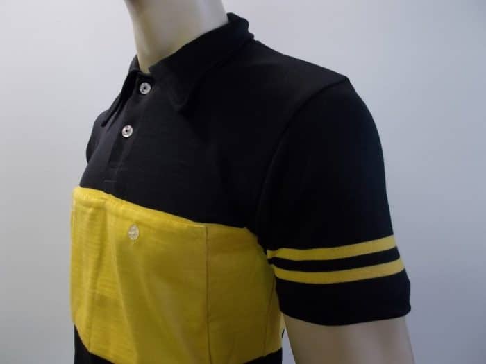 MAGLIA LANA ANNI '40/50 NERA FASCIA GIALLA - immagine 4