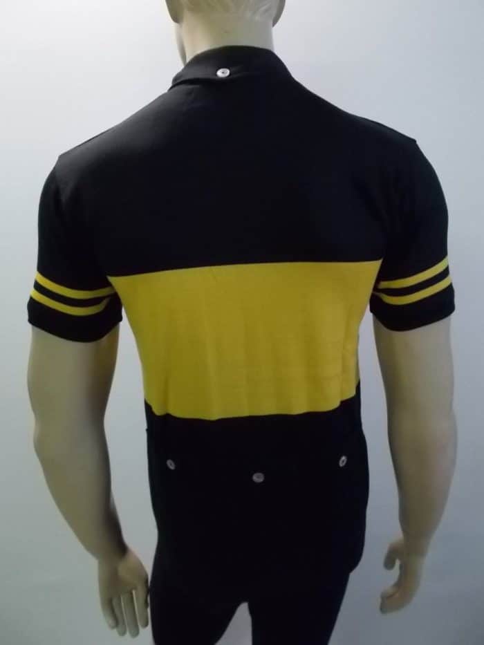 MAGLIA LANA ANNI '40/50 NERA FASCIA GIALLA - immagine 6