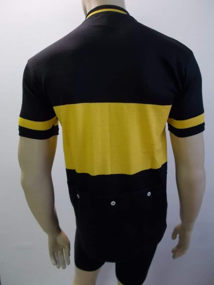 MAGLIA LANA ANNI 70' NERO FASCIA E RIFINITURE GIALLO - immagine 4