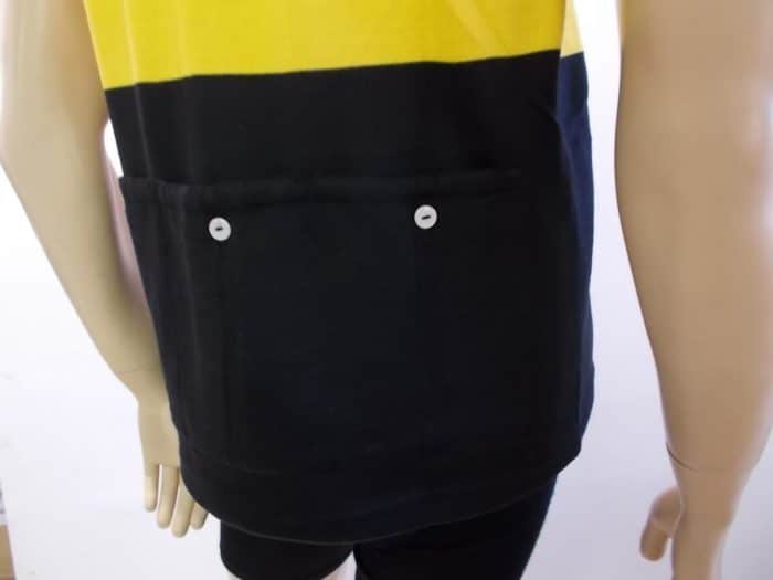 MAGLIA LANA ANNI 70' NERO FASCIA E RIFINITURE GIALLO - immagine 6