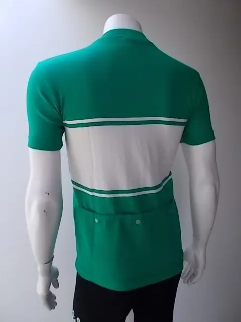 MAGLIA LANA ANNI 70' VERDE FASCIA BIANCA E DOPPIO RIGO BIANCO - immagine 4