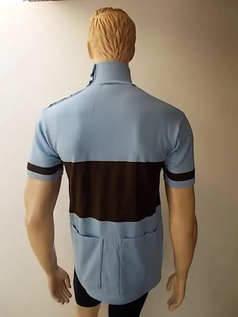 MAGLIA LANA ANNI 20'/30' CELESTE FASCIA MARRONE - immagine 4