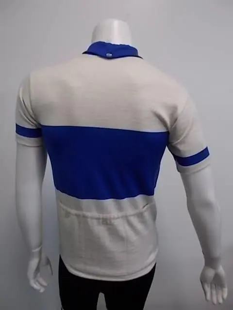 MAGLIA LANA ANNI 40'/50' BIANCA FASCIA AZZURRA - immagine 3