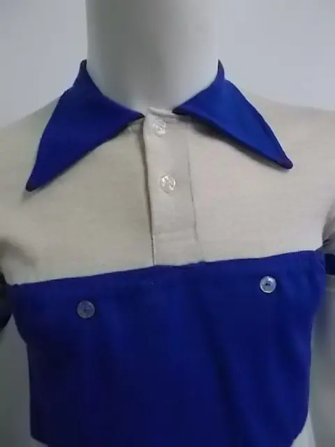 MAGLIA LANA ANNI 40'/50' BIANCA FASCIA AZZURRA - immagine 2