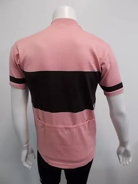 MAGLIA LANA ANNI 70' ROSA FASCIA E RIGO MANICHE MARRONE - immagine 3