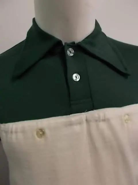 MAGLIA LANA ANNI '40/50 VERDE SCURO FASCIA BIANCA - immagine 2