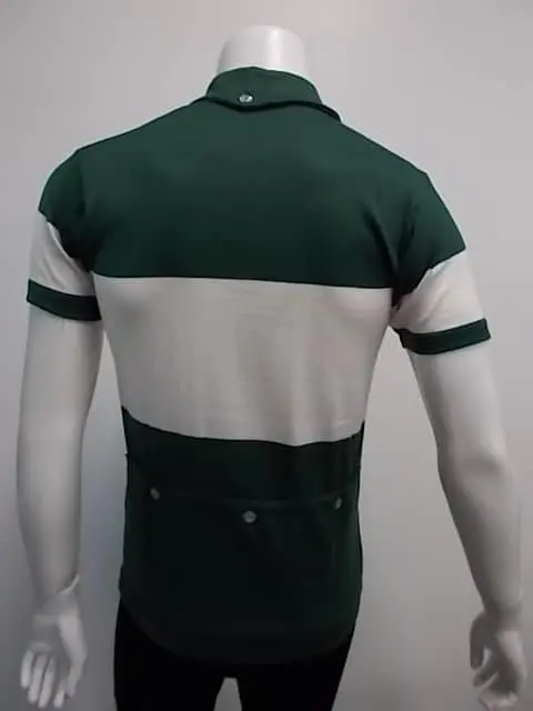 MAGLIA LANA ANNI '40/50 VERDE SCURO FASCIA BIANCA - immagine 4