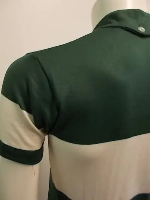 MAGLIA LANA ANNI '40/50 VERDE SCURO FASCIA BIANCA - immagine 3