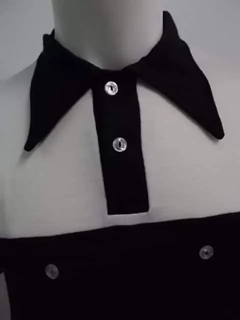 MAGLIA LANA ANNI '40/50 BIANCA FASCIA NERA - immagine 2