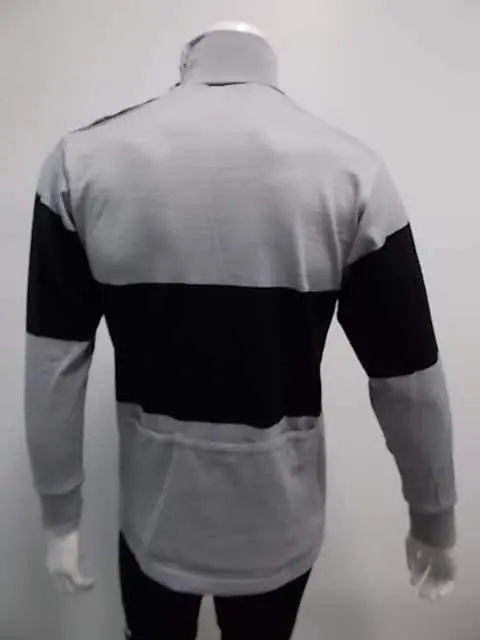 MAGLIA M/L LANA ANNI '20/30 GRIGIO CHIARO FASCIA NERA - immagine 4