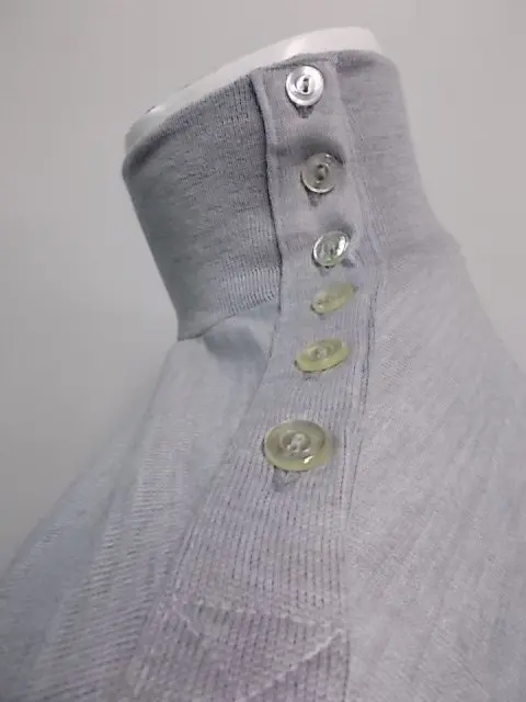 MAGLIA M/L LANA ANNI '20/30 GRIGIO CHIARO FASCIA NERA - immagine 3
