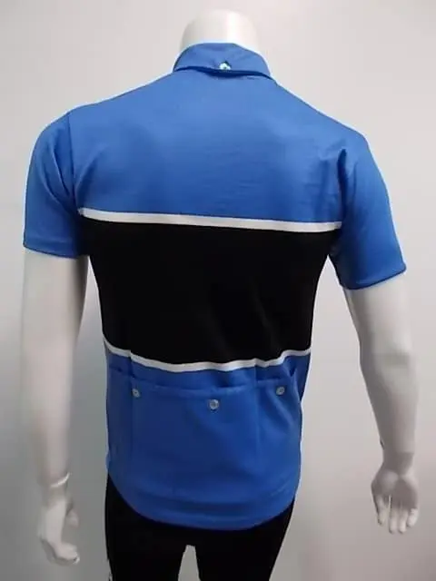 MAGLIA LANA ANNI '40/50 AZZURRA FASCIA NERA E PICCOLA BIANCA - immagine 3