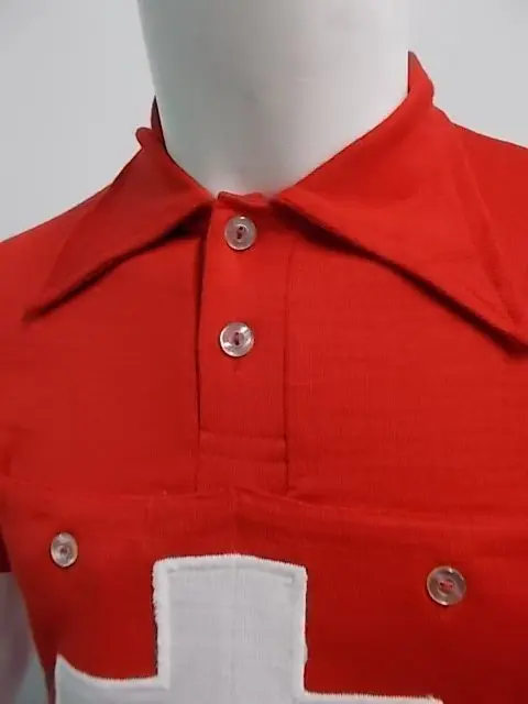 MAGLIA LANA ANNI 40'/50' ROSSA CROCE SVIZZERA BIANCA - immagine 2