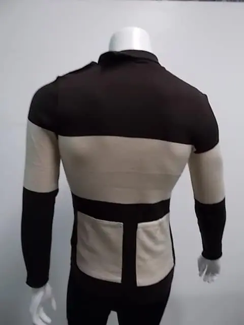 MAGLIA M/L LANA ANNI 20'/30' MARRONE FASCIA BEIGE - immagine 3