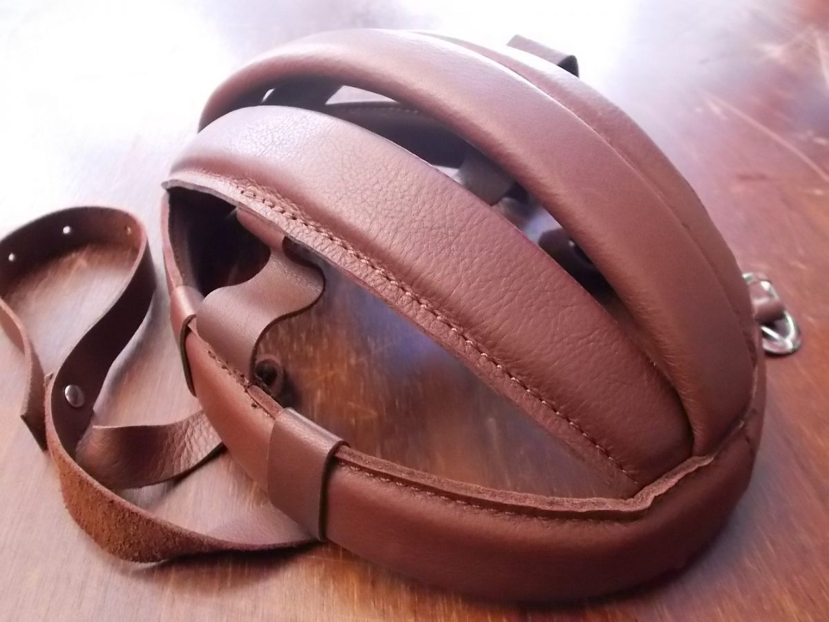 Caschetto ciclismo vintage pelle marrone - 3M Caverni Abbigliamento tecnico  sportivo