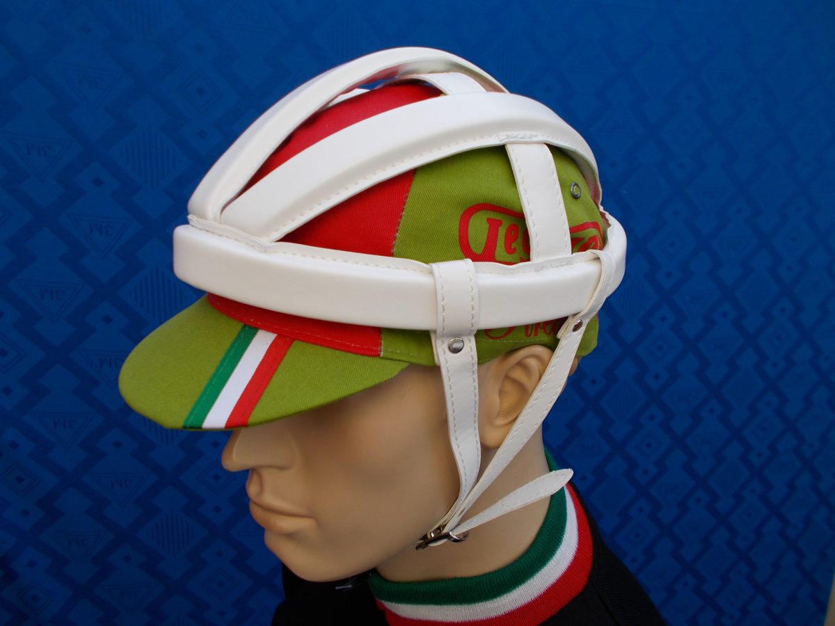 Caschetto ciclismo vintage vinpelle bianco - 3M Caverni Abbigliamento  tecnico sportivo