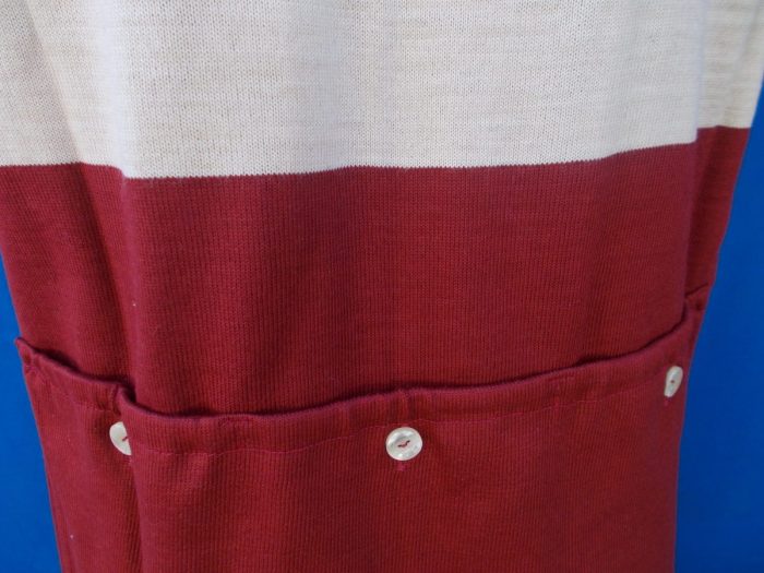 MAGLIA LANA ANNI 70' AMARANTO FASCIA E RIGO COLLO CREMA - immagine 8