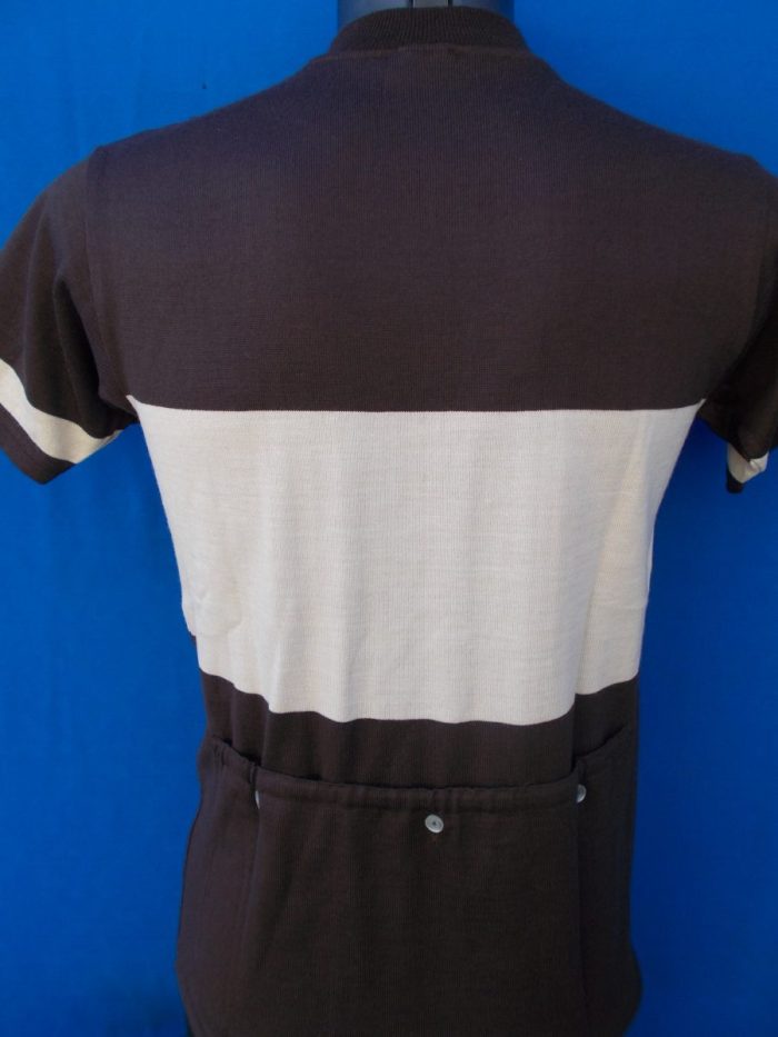 MAGLIA LANA ANNI 70 MARRONE FASCIA E RIFINITURE CREMA - immagine 8