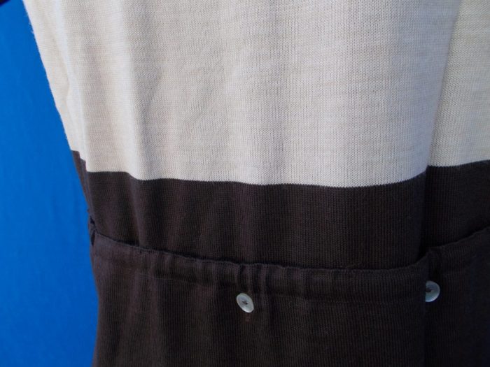 MAGLIA LANA ANNI 70 MARRONE FASCIA E RIFINITURE CREMA - immagine 9