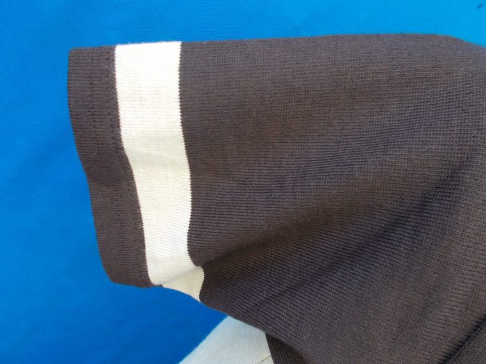 MAGLIA LANA ANNI 70 MARRONE FASCIA E RIFINITURE CREMA - immagine 6
