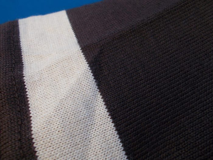 MAGLIA LANA ANNI 70 MARRONE FASCIA E RIFINITURE CREMA - immagine 7