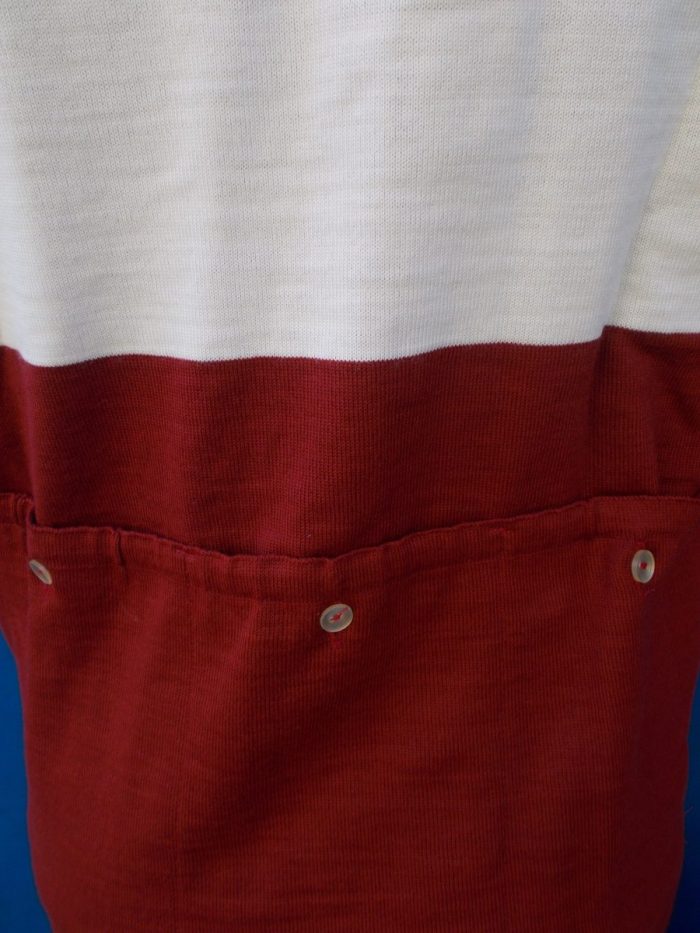 MAGLIA LANA ANNI 70' AMARANTO FASCIA BIANCA - immagine 8