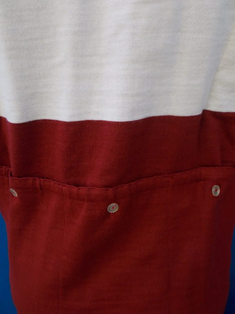 MAGLIA LANA ANNI 70' AMARANTO FASCIA BIANCA - immagine 8