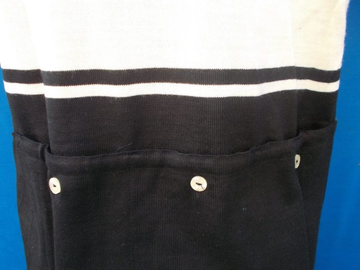 MAGLIA LANA ANNI 70' NERA FASCIA BIANCA CON RIGO PICCOLO NERO - immagine 10