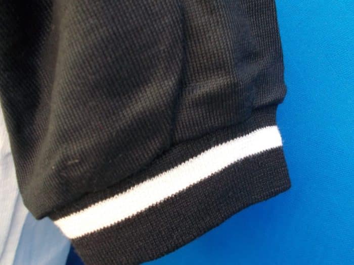 MAGLIA LANA ANNI 70' NERA FASCIA BIANCA CON RIGO PICCOLO NERO - immagine 9