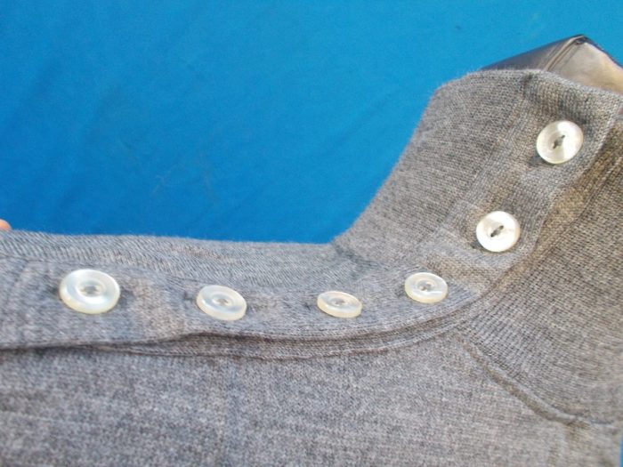 MAGLIA LANA ANNI 20'/30' GRIGIO FASCIA ANTRACITE - immagine 4
