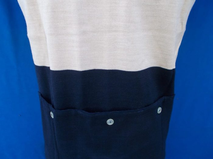 MAGLIA LANA ANNI '40/50 BLU FASCIA CREMA - immagine 13
