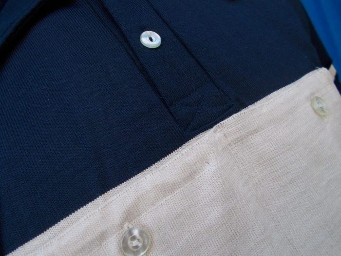 MAGLIA LANA ANNI '40/50 BLU FASCIA CREMA - immagine 10