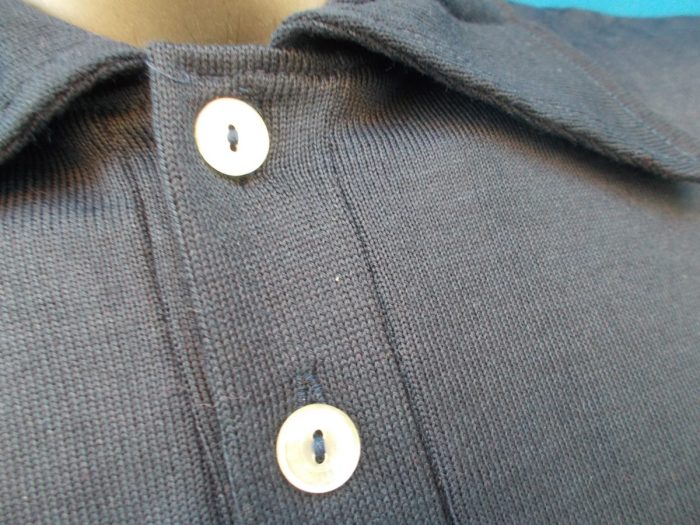 MAGLIA LANA ANNI '40/50 BLU FASCIA CREMA - immagine 5