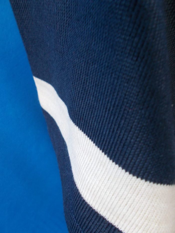 MAGLIA LANA ANNI '40/50 BLU FASCIA CREMA - immagine 4