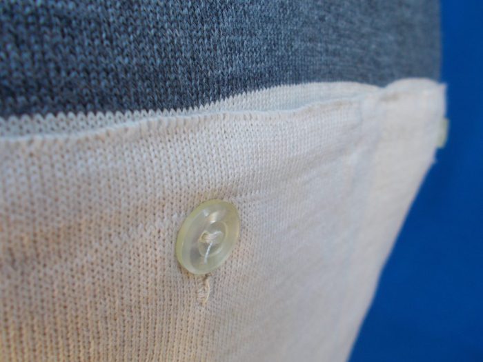 MAGLIA LANA ANNI 20'/30' GRIGIA FASCIA CREMA - immagine 3