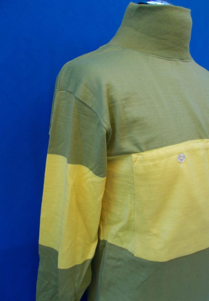 MAGLIA M/L LANA ANNI '20/30 VERDE FASCIA GIALLA - immagine 3
