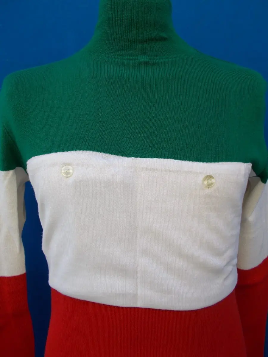 MAGLIA M/L LANA ANNI '20/30 TRICOLORE ITALIA - immagine 2