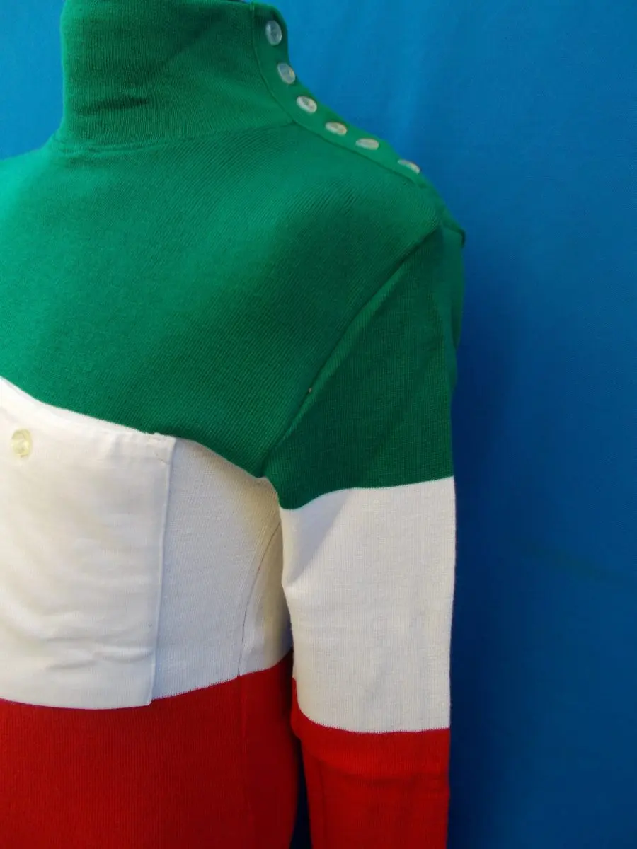 MAGLIA M/L LANA ANNI '20/30 TRICOLORE ITALIA - immagine 6