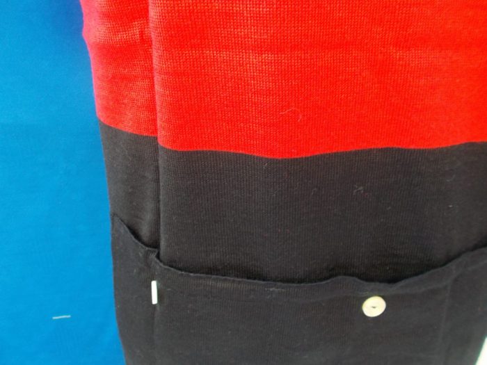 MAGLIA LANA ANNI 70 NERA FASCIA E RIFINITURE ROSSE - immagine 9