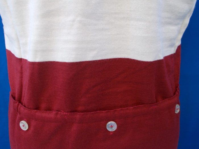 MAGLIA LANA ANNI '40/50 AMARANTO FASCIA BIANCA - immagine 9